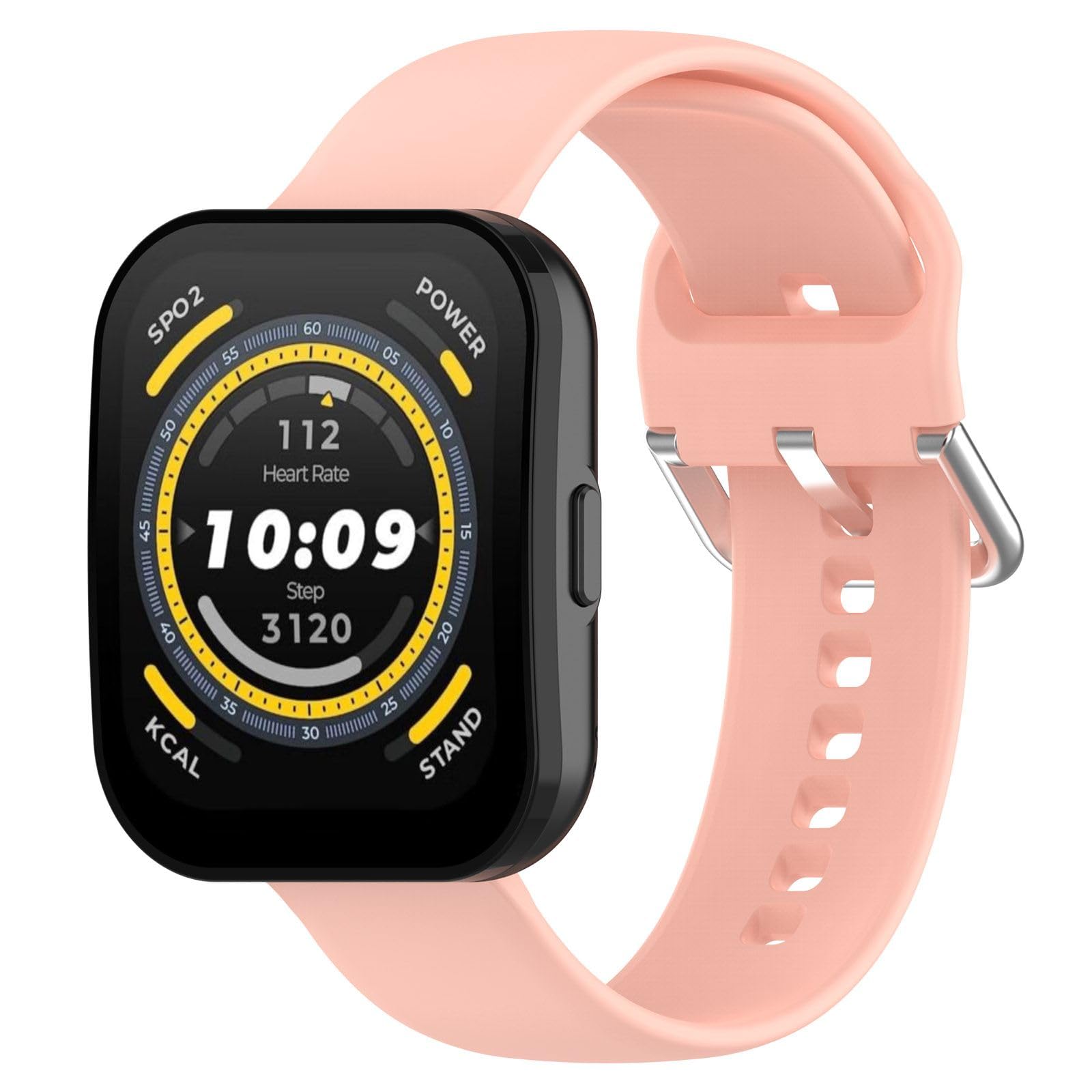 GIOPUEY Correas Compatible con Amazfit Bip 5/Bip 5 Unity, Suave Silicona La Correa [Resistente al Desgaste] [Transpirable] Pulsera - Pink