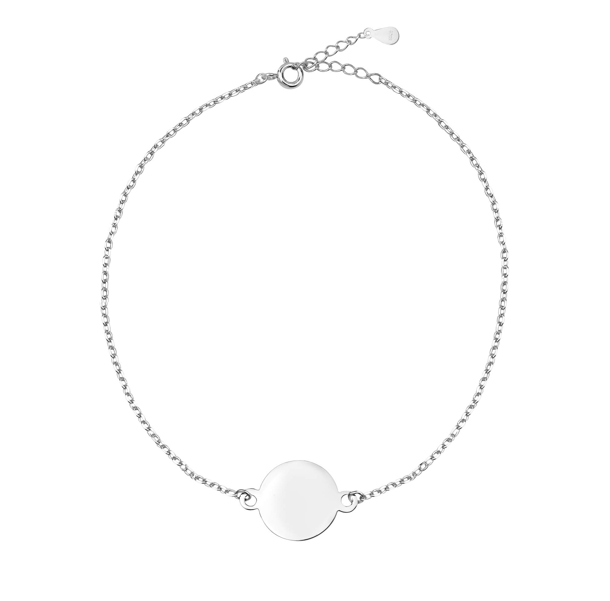 Sofia MilaniWomen's Bracelet 925 Silver - Circle Ring Platelet Pendant - 30007