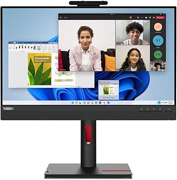 Lenovo ThinkCentre TIO-24 Gen5 24" Class Webcam Full HD LED Monitor 16:9 Black 23.8" Viewable In-plane Switching IPS Technology WLED Backlight 1920 x 1080 16.7 Million Colors 250 Nit 4 ms 60 Hz Refresh Rate Speakers Swivel Heigh 12NBGAR1UZ
