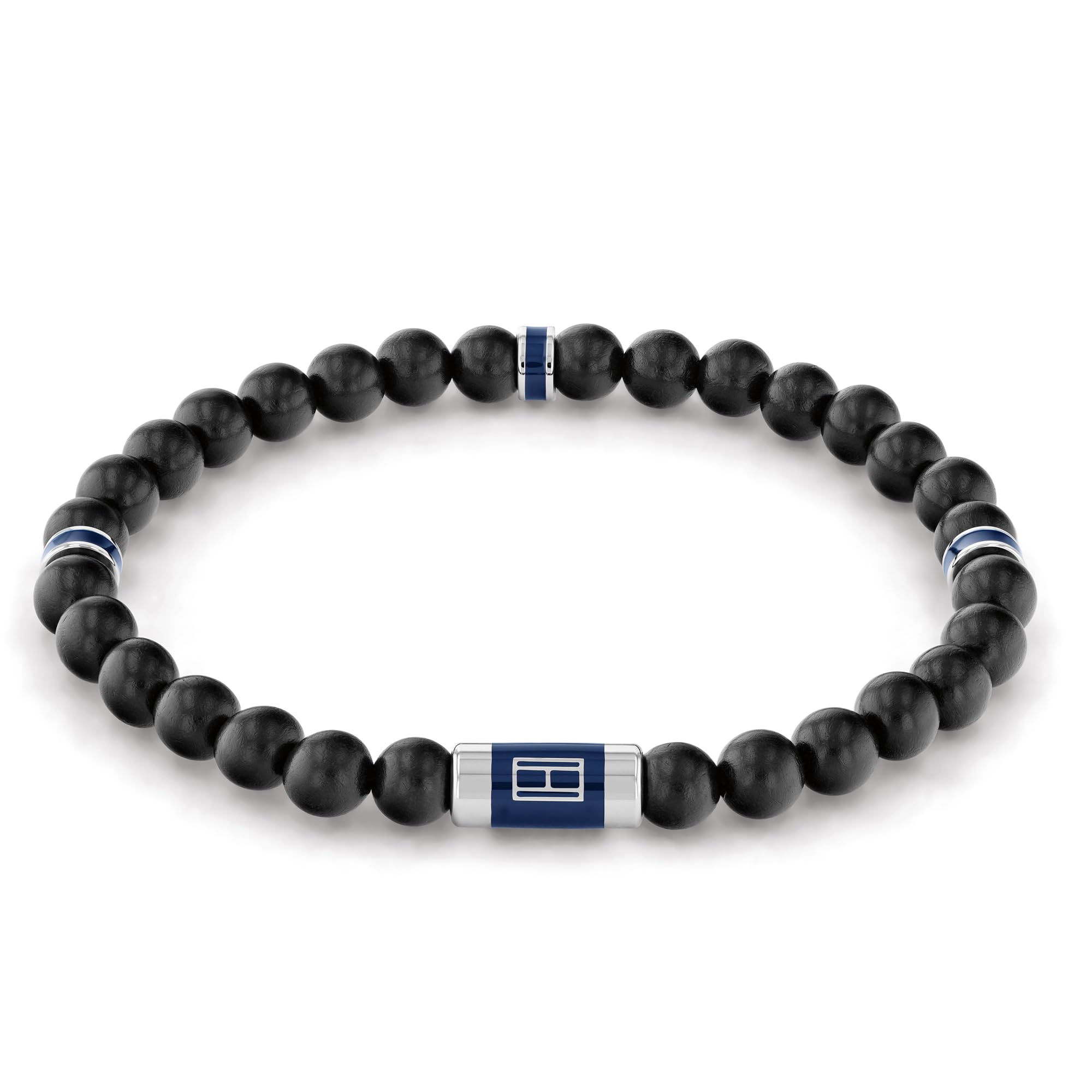 Tommy Hilfiger Jewelry Men's Wood Beaded Bracelet Black - 2790323