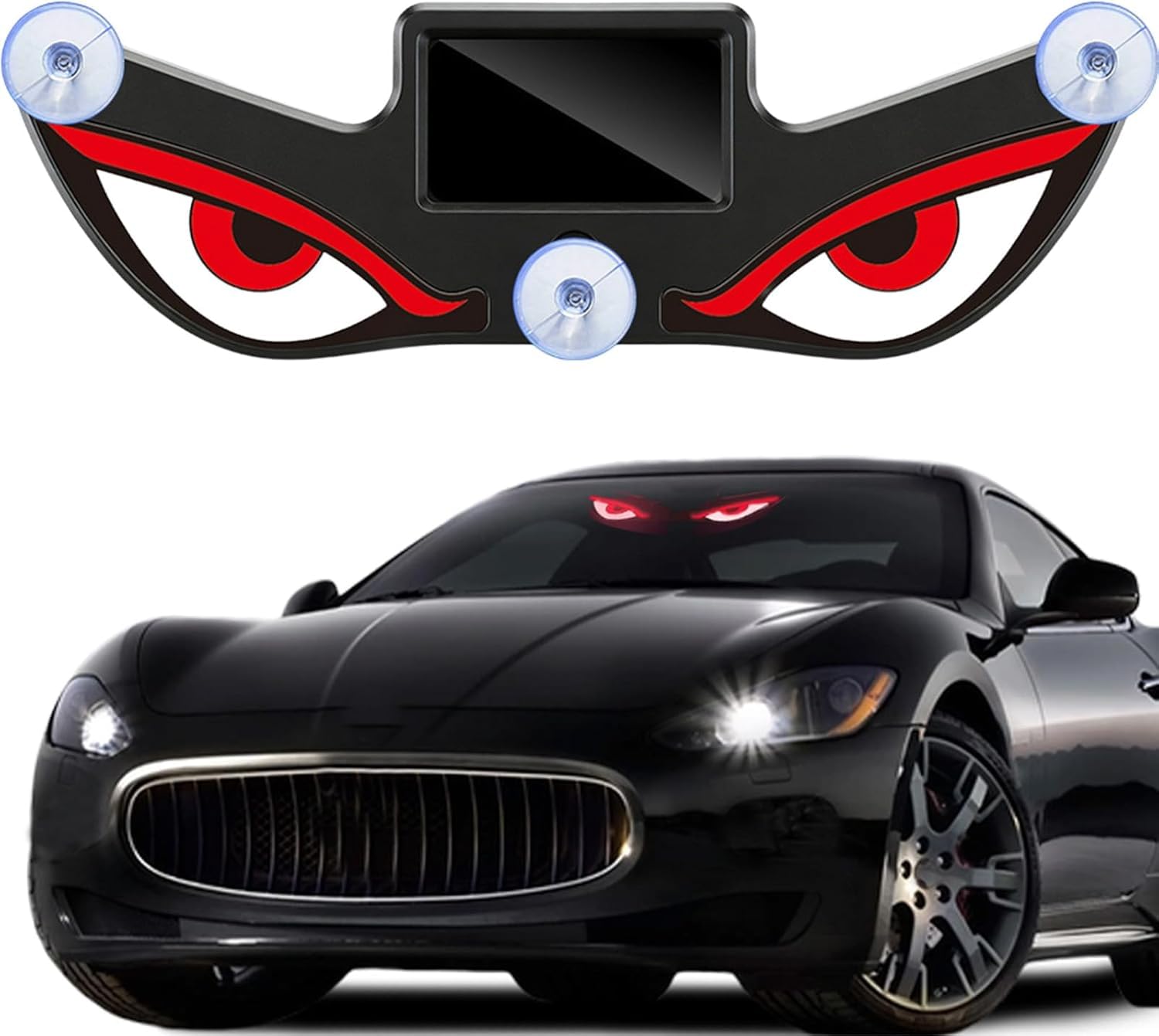 Woniyal 2 Pcs Solar Devils Eyes Light for Windshield for Ford Kuga (CX482) Titanium/X/St Line 2019-2022, for Car Windshield Rear/Side Window Night Decoration with Cyclic Playback,Red