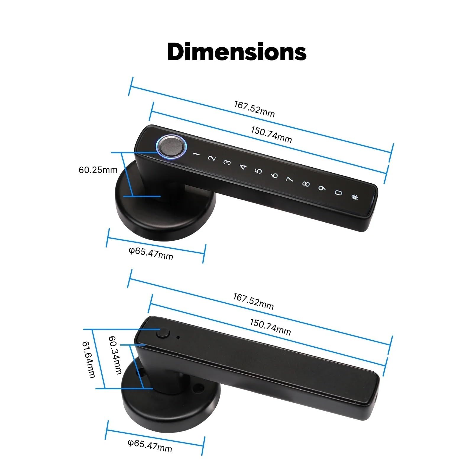 Serrure intelligente Bluetooth à empreintes digitales, poignée de porte, mot passe électronique, application, déverrouillage distance, hôtel, appartement, bureau, maison location Bureau Commercial