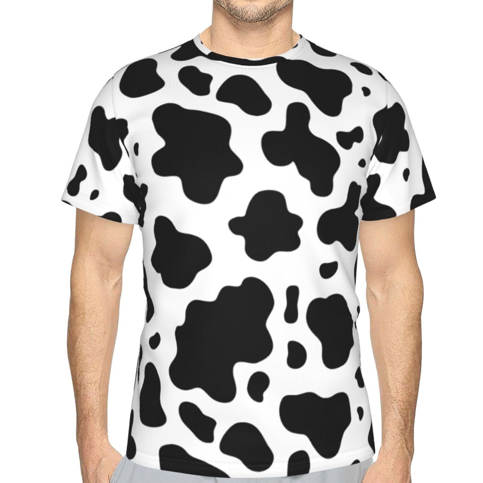 Amazon.co.jp: Tシャツ メンズ 牛柄 カウ柄 動物柄 半袖 トップス 春夏