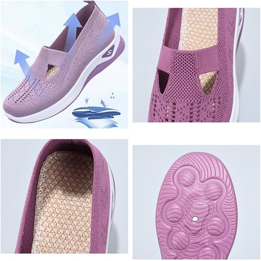 Scarpe Da Passeggio Ortopediche Intrecciate Da Donna, Comode, Con - 2