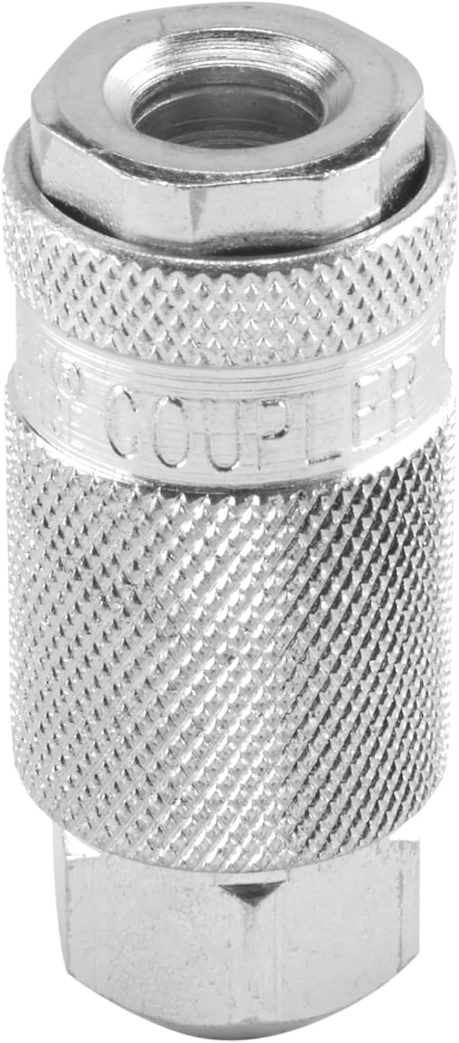 Milton (S-790) 1/4" FNPT Female L-Style Coupler - Steel,Silver