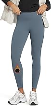 ODODOS Women's Thick Fleece Lined Leggings Thermal Warm Winter Tights - 25" / 28" High Waisted Yoga Pants with Back Pockets