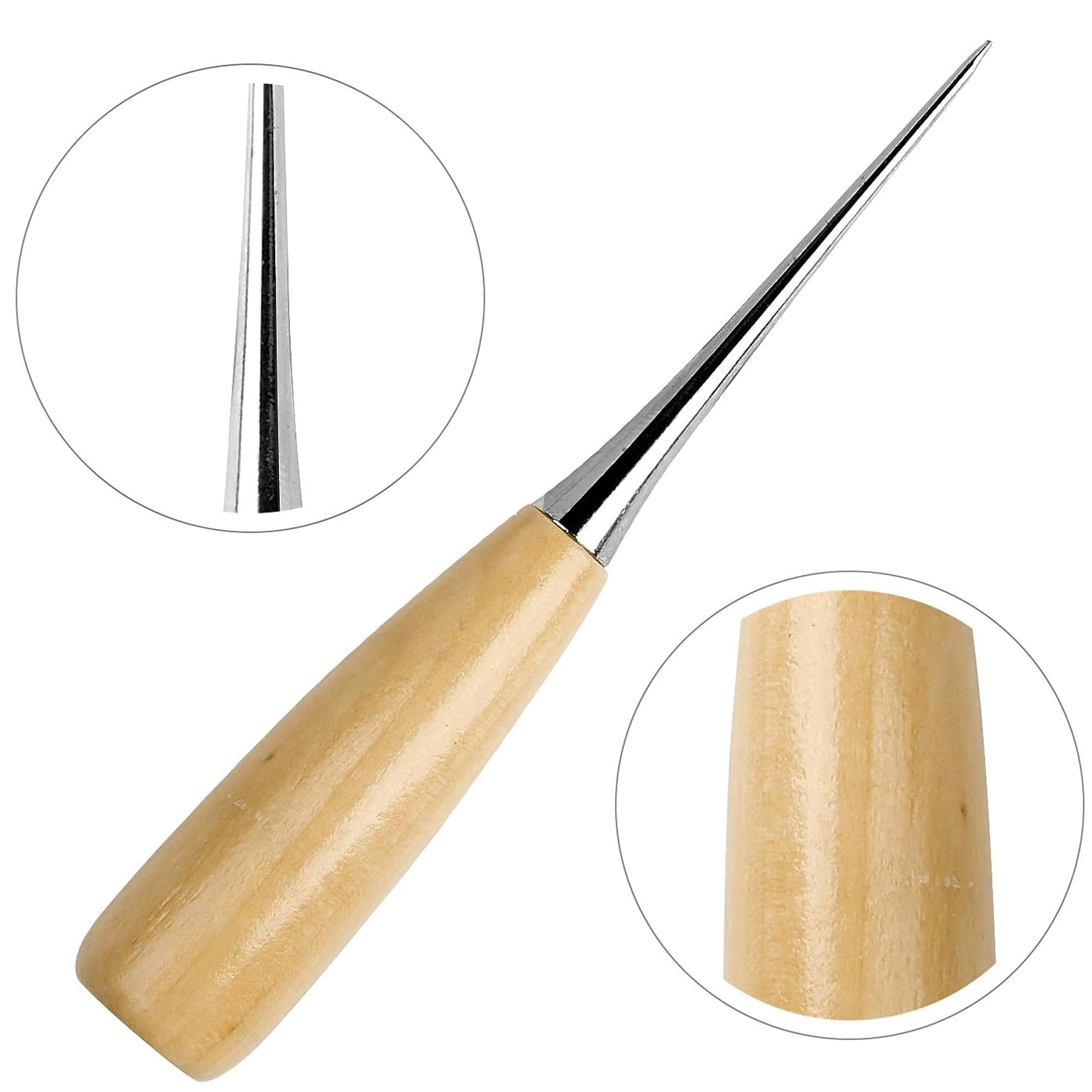 HRLORK 10 Pcs Curved Upholstery Leather Needle Hand Sewing Kit with Waxed Thread - Image 2
