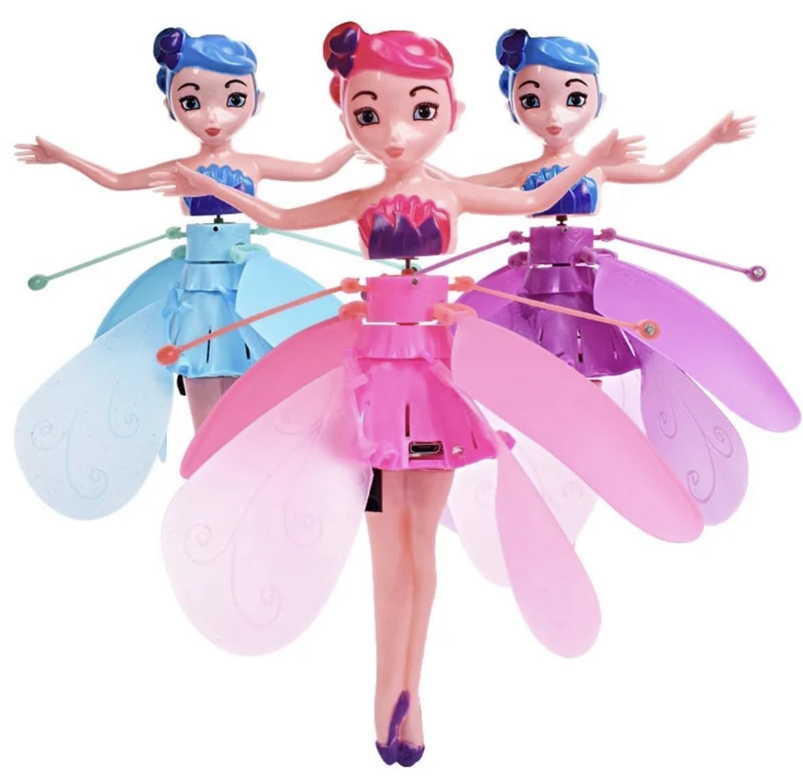 VINCENZO Flying Barbie Fairy Doll Dancing Fairy Motion Sensor Magic Flying Fairy Baby Girl Kid Barbie Doll | Flying Fairy Princess Doll with Hand Sensor Control & LED Light (Pack of 1) (B0CWXFBSPS) Amazon Price History, Amazon Price Tracker