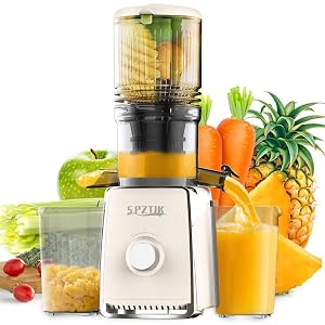 Cold Press Juicer Machine 300W Slow Masticating Juicer with 5 3 Large Feed Chute for Whole Fruits Vegetables