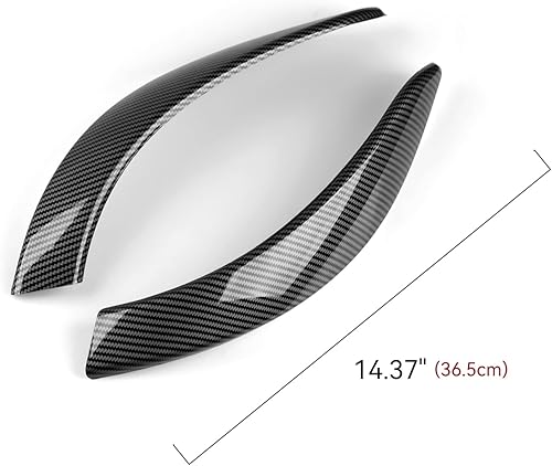 Miniatura 6 de HENGYUESHANG 2 calcomanías para manijas de automóvil, color carbón, ABS, para BMW F30 F31 F34 3GT F32 F33 F36 3 4 Series Accesorios