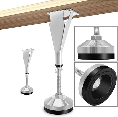 Miniatura 1 de 2 patas de soporte de listones para marco de cama, patas centrales de cama de acero, pies de soporte de altura ajustable de alta resistencia,