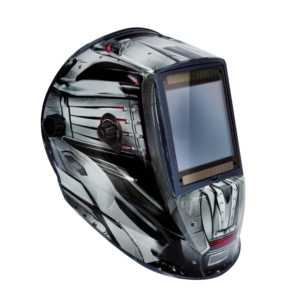 068698 LCD ALIEN+ TRUE COLOR XXL WELDING HELMET, Black and grey