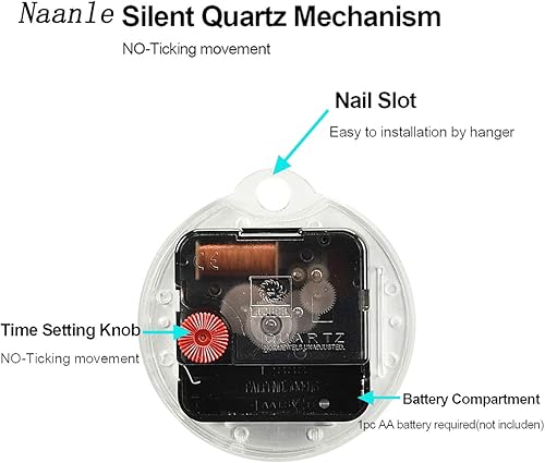 Miniatura 5 de Naanle Reloj de pared redondo con estampado de bandera de la policía estadounidense envejecida, reloj de escritorio analógico silencioso de 12