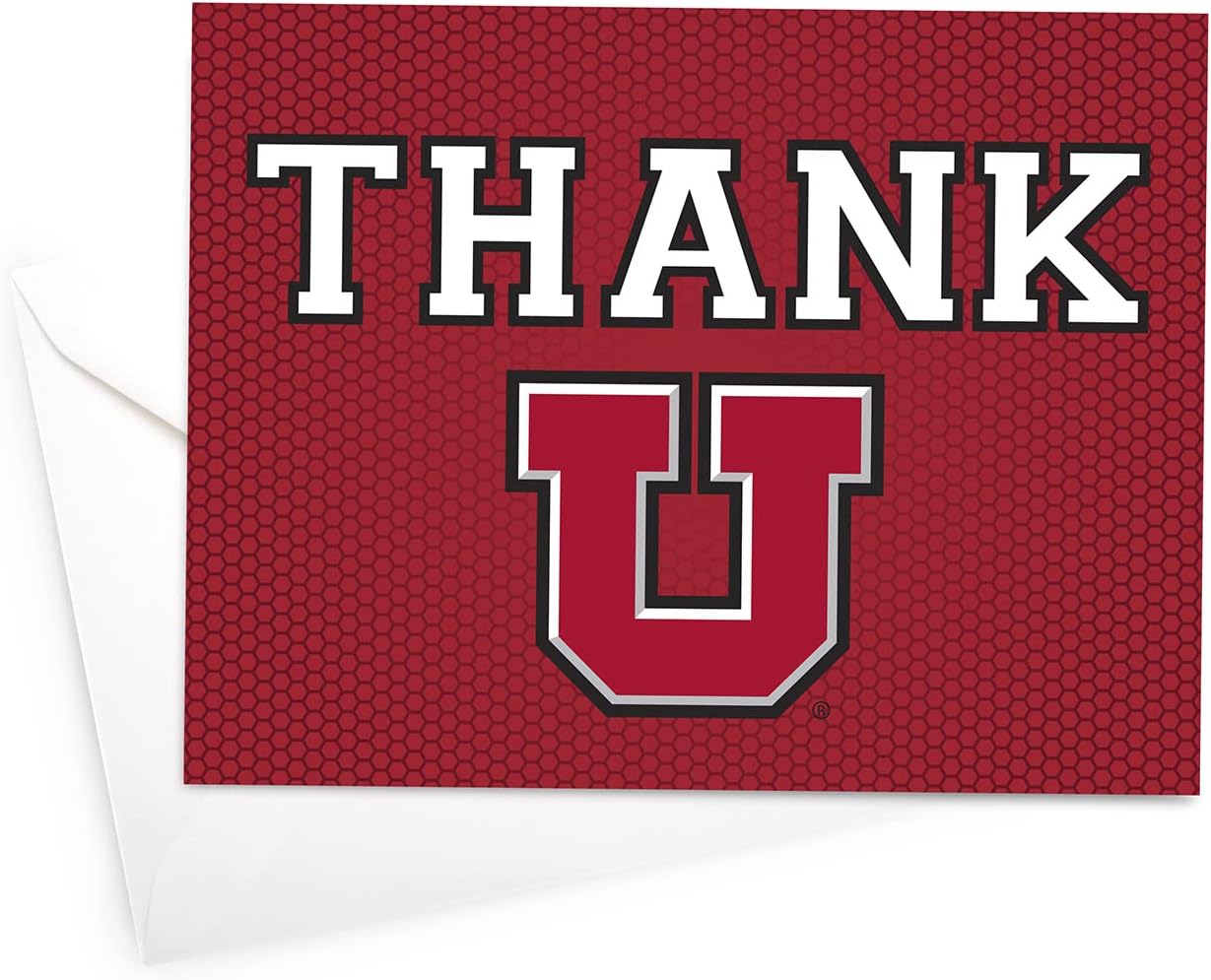 Fan Frenzy University of Utah Utes Thank You Cards with Envelope 10-Pack