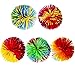 Trooer 5 Pack Monkey Stringy Balls, Soft Active Sensory Stress Balls Fun Toys, Rainbow Pom Bouncy Squishy Balls Colorful Fidgets Toys