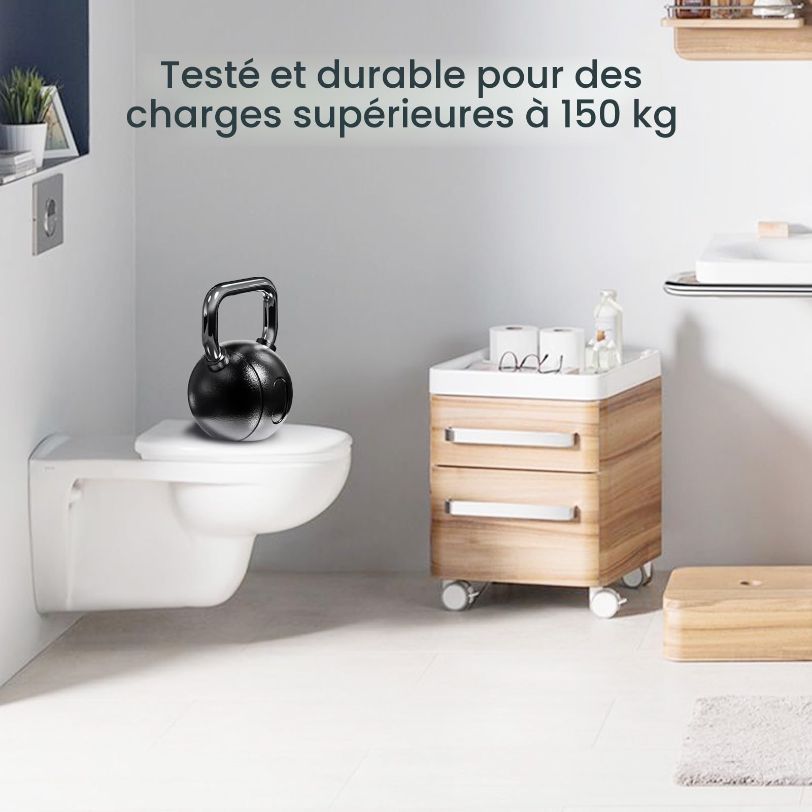 SURFOU Abattant WC Forme O, Lunette de Toilette Blanche Universelle avec Frein de Chute, Abattant Wc Design Antibactérien et Facile à Nettoyer, Peut Supporter 150 Kg, Blanche