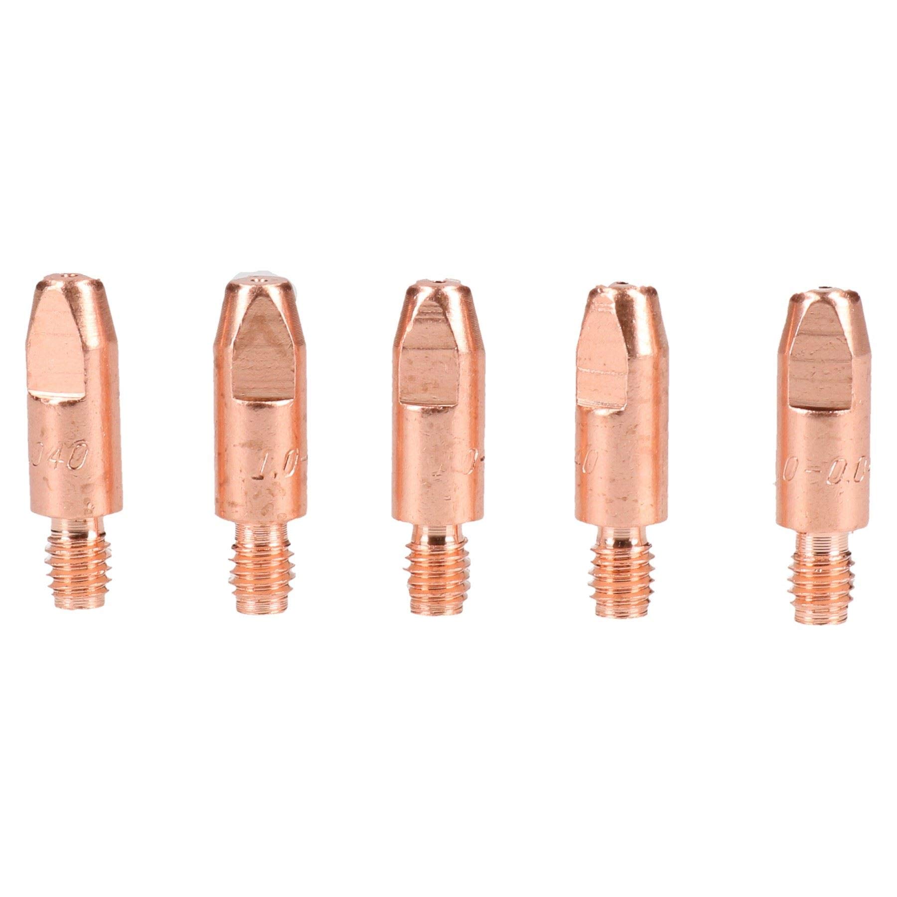 1.0mm Mig Welding Welder Round Contact Tips for MB25 MB36 Euro Torches 5pk