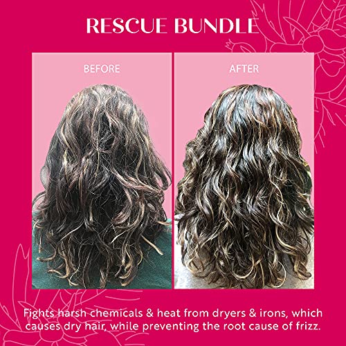Latinus Beauty Rescue Impossible Keratin Anti-Frizz Shampoo + Conditioner Bundle For Dry, Damaged Hair (12 Oz Each) #TOP1