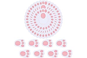 AhfuLife Easter Bunny Paw Print Paper Garden Lawn Decorations