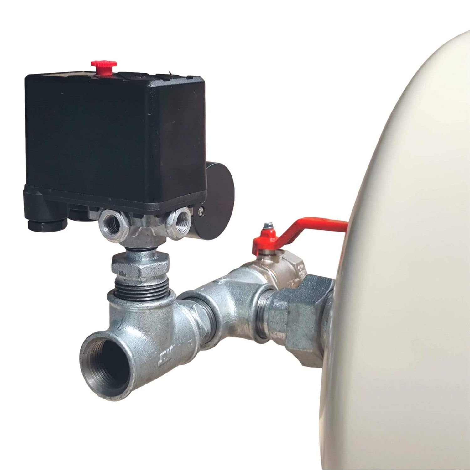Pompe&Moteur Kit Complet Ballon Surpresseur à Diaphragme Pwb 100l Horizontal