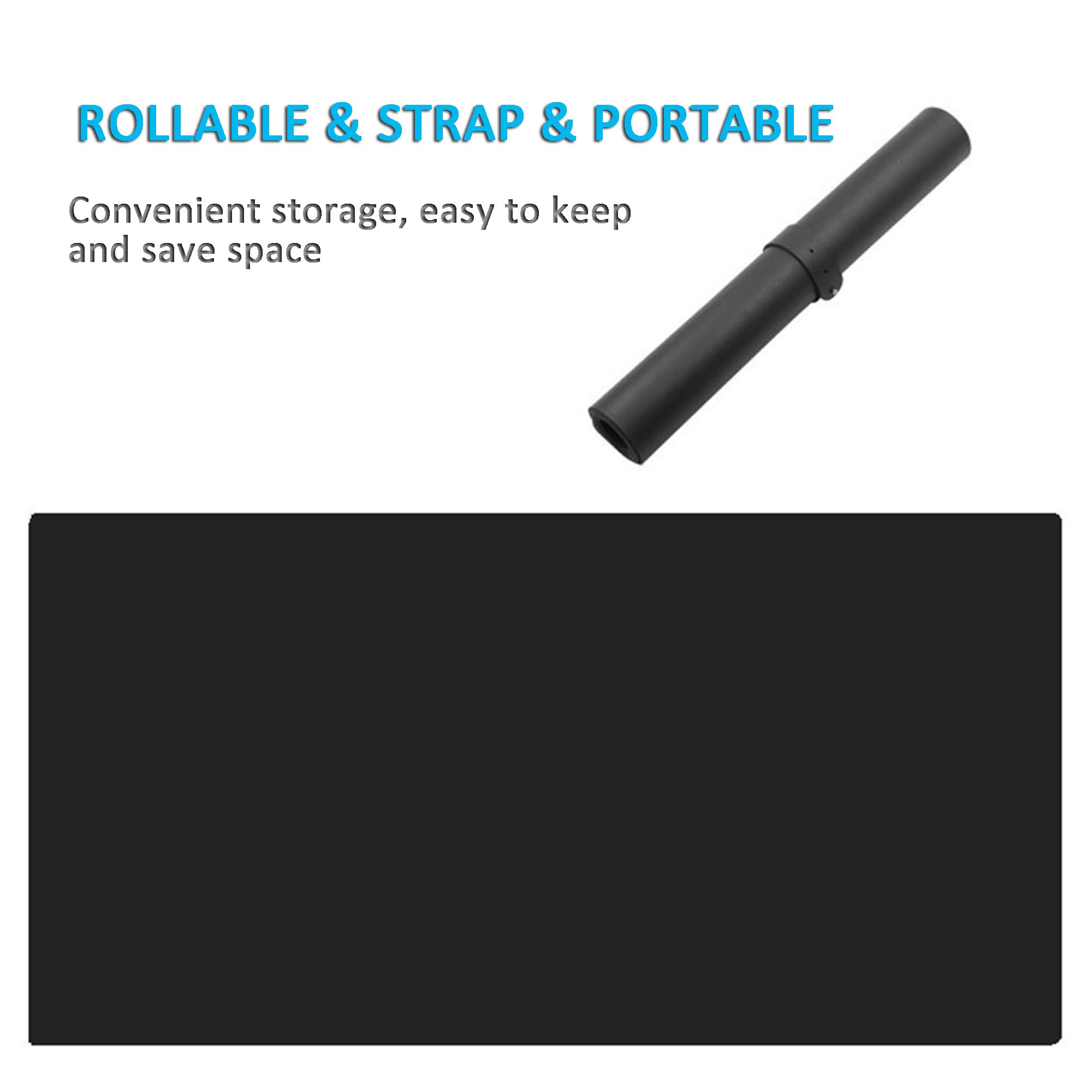 LL-COEUR XXL Cuero Gaming Alfombrilla de Ratón Impermeable Escritorio Mouse Pad (1000 x 400 x 2 mm, Negro)
