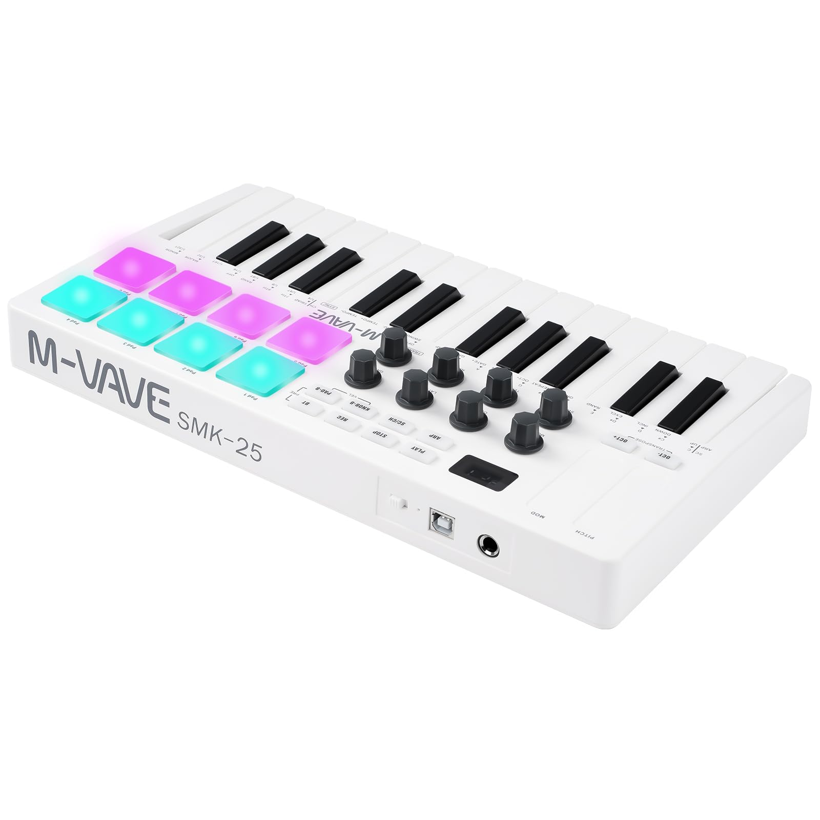 M-VAVE MIDI Keyboard Controller, 25 Key Mini MIDI Keyboard, SMK-25
