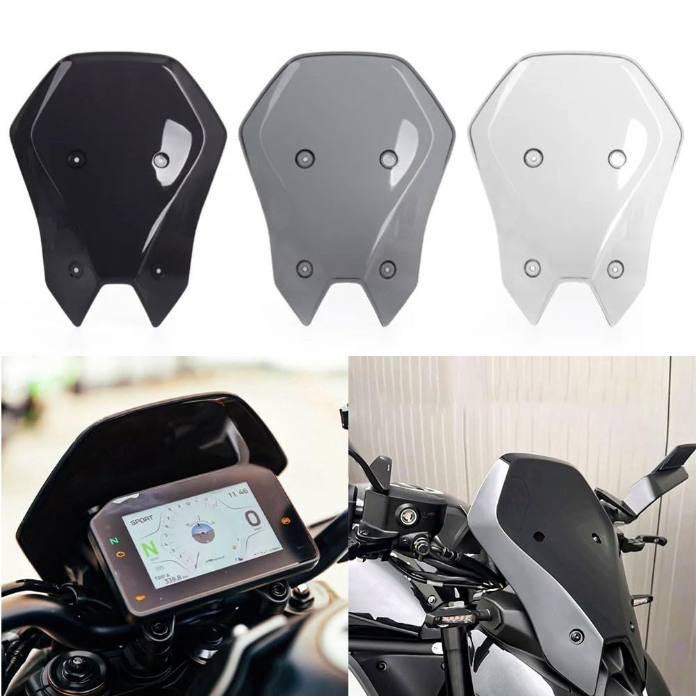 Parabrezza per moto Acrylic Per Kawasaki Z900 2025 Parabrezza(BLACK)