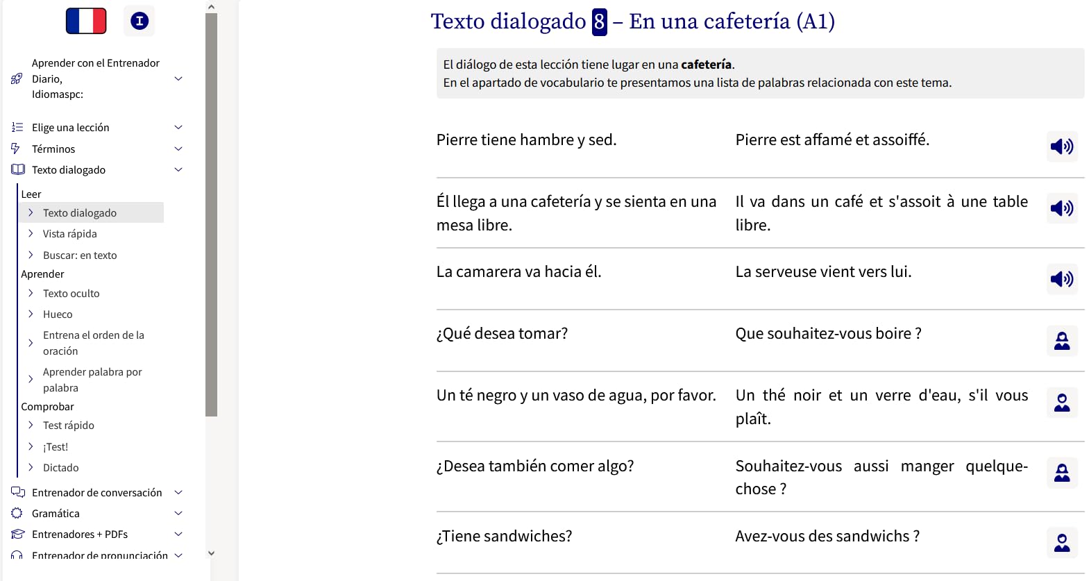 Paquete de cursos de francés - Software para aprender francés