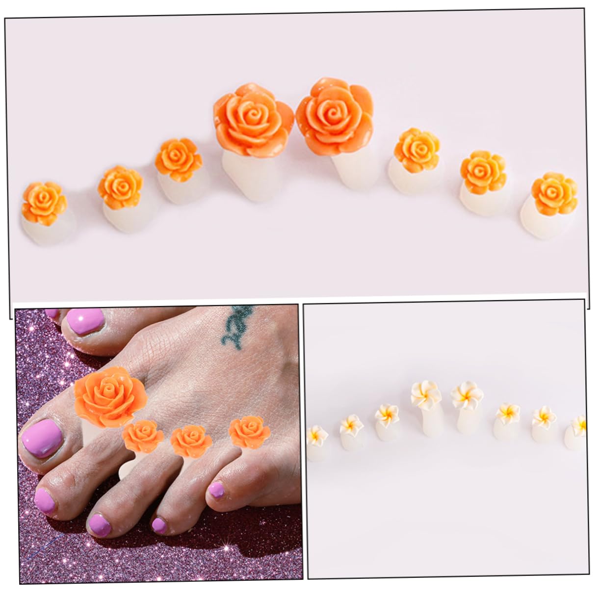 Healeved 80pezzi Separatori Per Dita Dei Piedi Silicone Strumenti Per Nail Art Separatori Per Unghie Pratici e Riutilizzabili Design Distintivo e Comodo Accessori Per Bellezza Dei Piedi