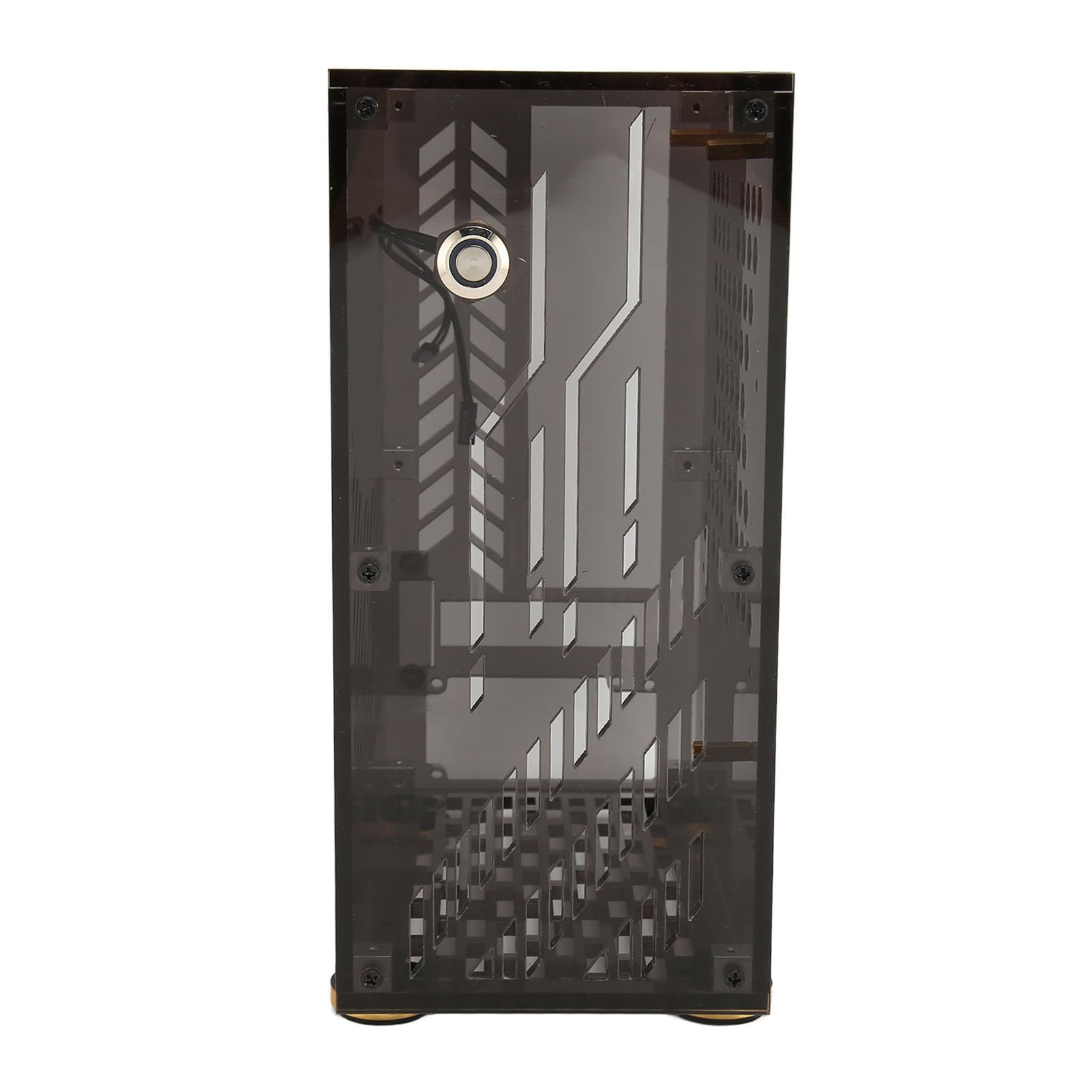 Elprico Funda Mini ITX, Almohadillas de Pie Acolchadas de Refrigeración de 4,3 L y 360 Grados, Torre Micro ATX, Funda Mini PC para SSD Flex 1U Power de 2,5 Pulgadas (Black)