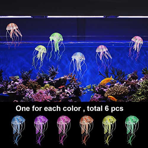 Jewelvwatchro 6 PCs Artificial Jellyfish Artificial Jellyfish Ornament for Aquarium Fish Tank