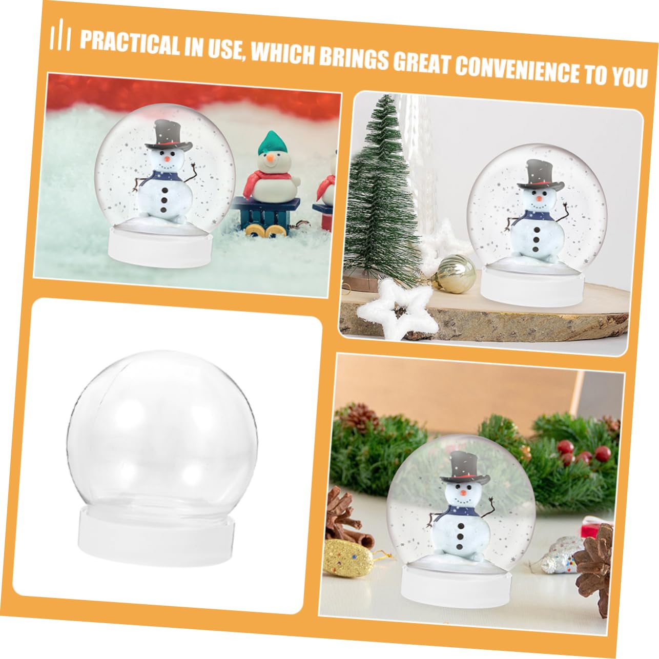 Ciieeo 60 Piezas Globo De Nieve Lentejuelas Spanglez Friren Amigos Friwnies Manualidades Haciendo Globo Forma De Globo DIY Globos De DIY Globo Tapa De Plástico Tarro De
