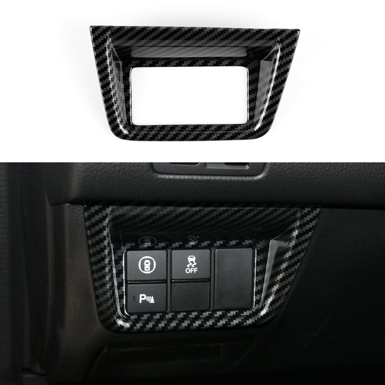 Car Console Control Function Button Decals for 2018-2022 Honda Accord 10th Gen Accessories ABS Carbon Fiber Stickers