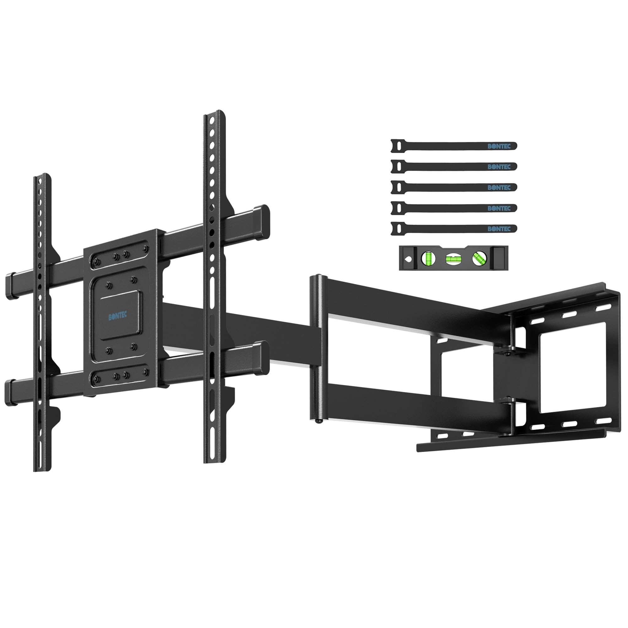 BONTEC Supporto TV Parete con Braccio Articolato Extra Lungo 850mm per Schermi LCD/LED/OLED da 32-70 Pollici fino a 60 kg, Inclinabile, Orientabile e Rotabile, Max VESA 400 x 400 mm