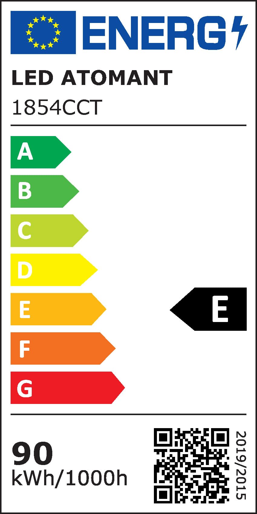 LED ATOMANT 6x Pantalla Luminaria LED 120cm 90W CCT 3000-6500K 8500lm | Con Selector de color CCT