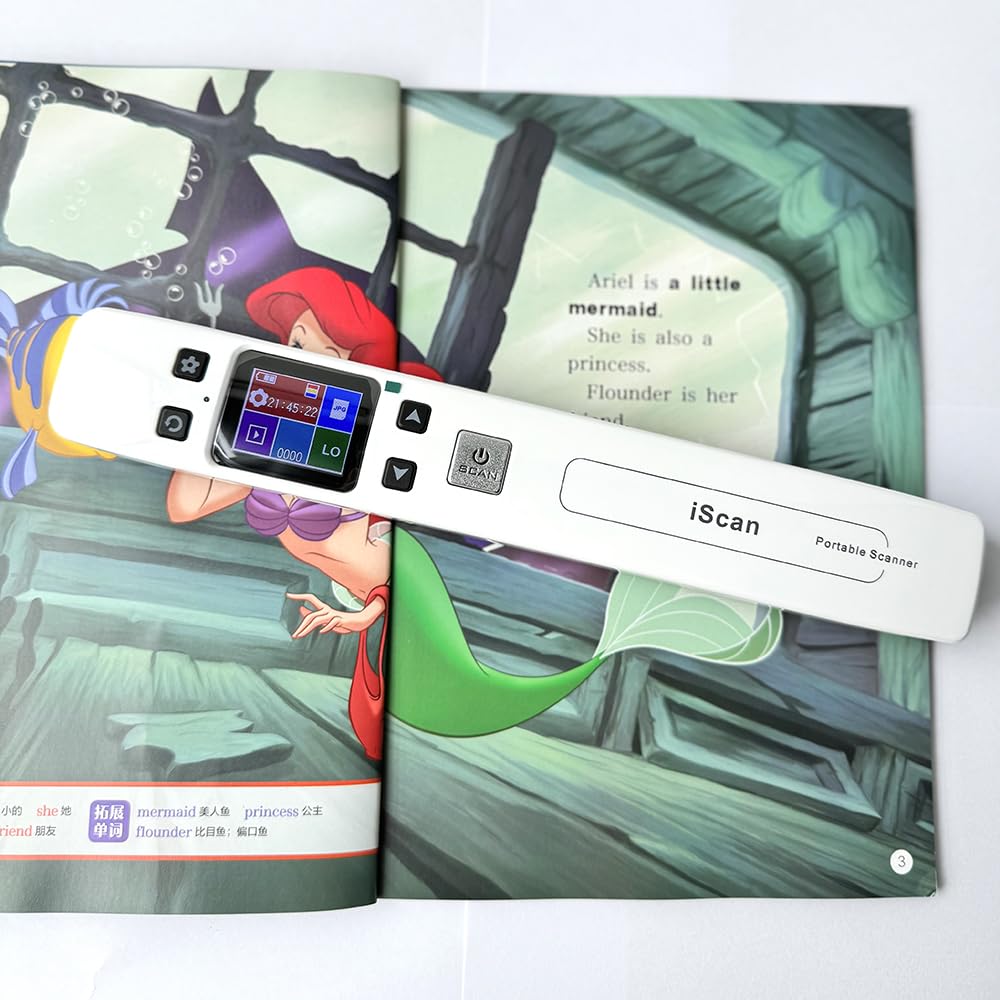 Portable High Speed Handheld Scanner A4 Scanner Taille Document 1050 DPI
