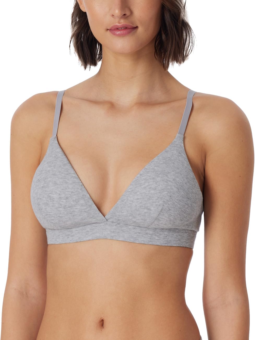 Schiesser Bügelloser BH Pure Rib Bügelloser-BH Damen