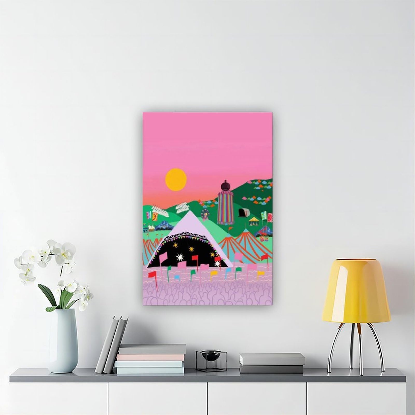 Poster su tela per festival musicali, decorazione per camera da letto, ufficio, stanza, regalo, 60 x 90 cm