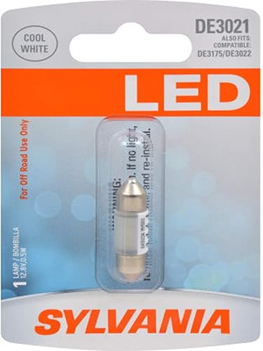 SYLVANIA DE3021 - Mini foco LED blanco Festoon de 1.220in - Bombilla LED brillante, ideal para iluminación interior - Mapa, maletero, carga y