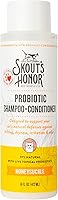 Skout's Honor Probiotic Cat Shampoo & Conditioner Honeysuckle - 97% Natural, Itch Relief, Avocado Oil, Omega-3s, 16oz