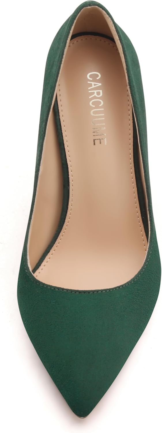 Women's Pumps Slip On High Heels with Pointed Toe 4.1 Inch Stiletto Bridal Party Dress Heels for Casual - Image 4