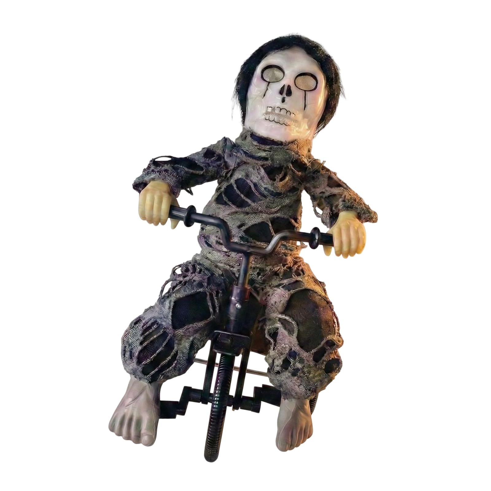 Unheimliche Halloween-Display-Figur, Fahrradschädel