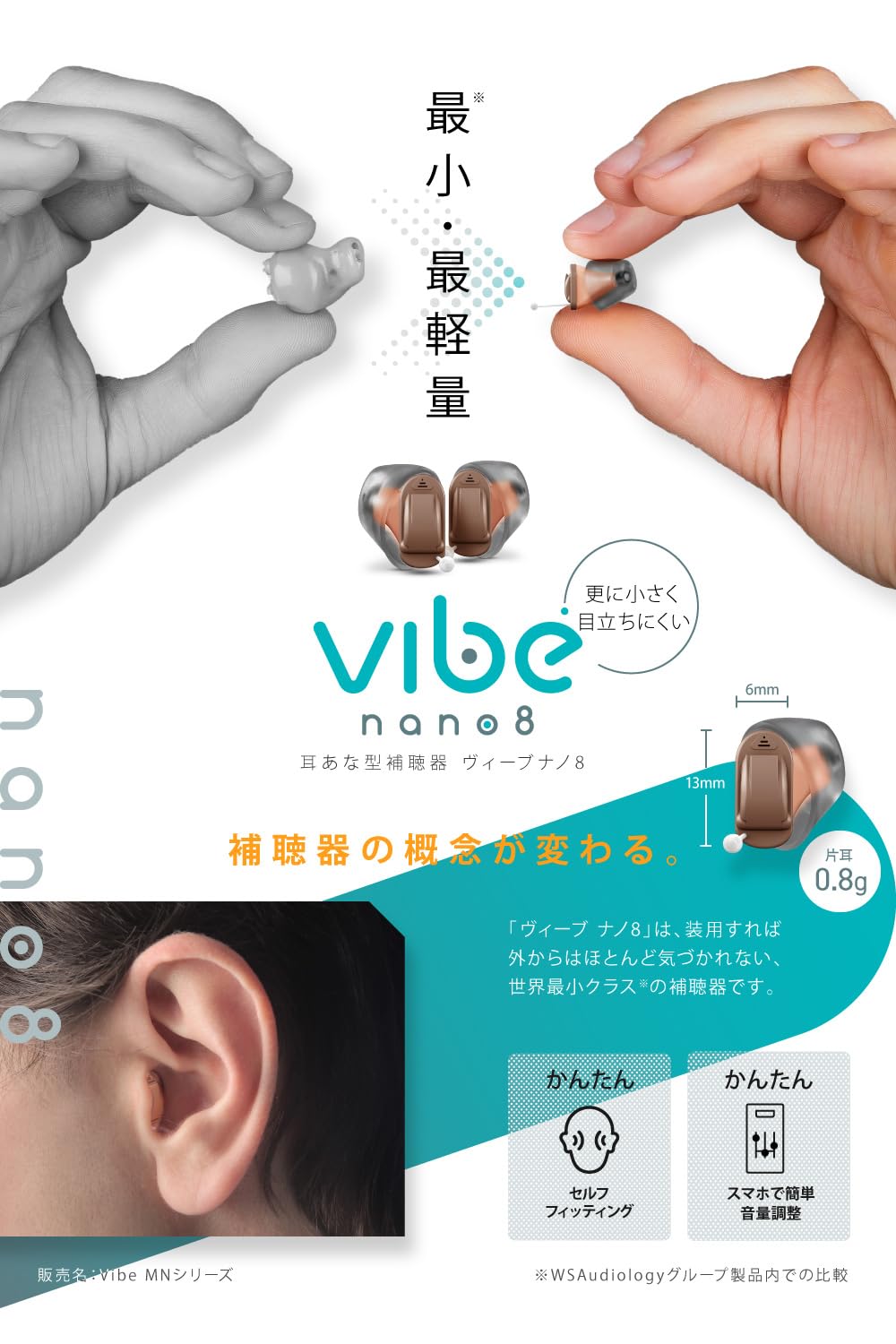 Amazon.co.jp: Vibe MN Series Hearing Aid (Format: Vibe Nano 8