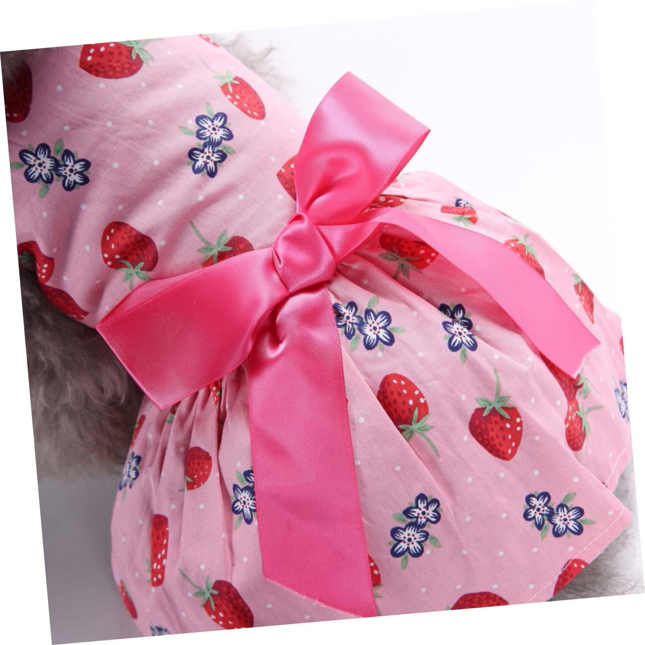 BESPORTBLE 3stücke Pet Dog Dress Mit Schleife Ärmelloses Kleid Für Hunde Charmantes Design Erdbeergröße Für Alltag Feiertage Und Fotoshootings