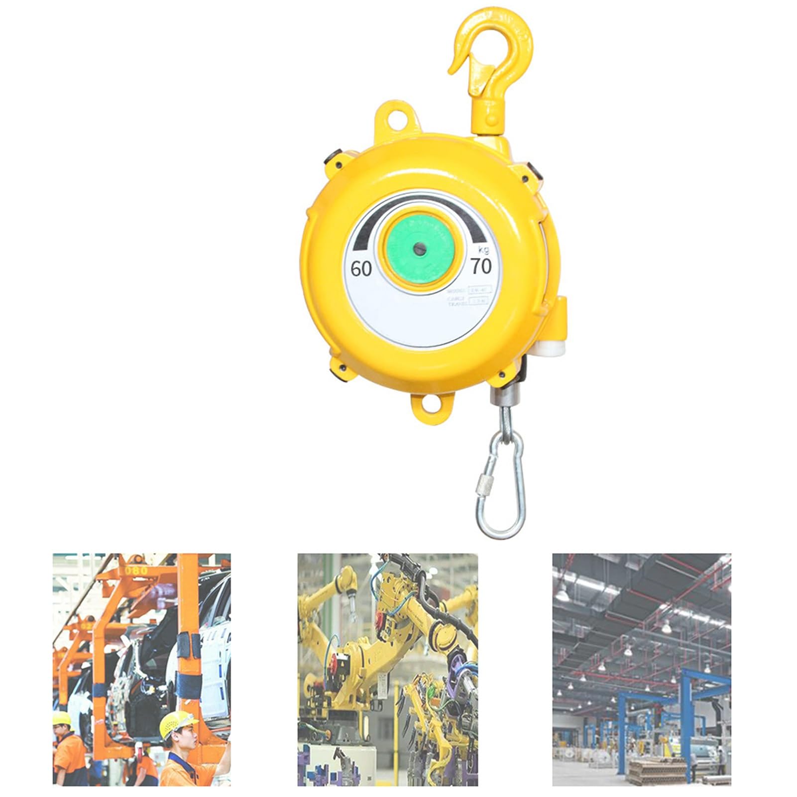 HYQOUKLR Telescopic Spring Balancer, Retractable Spring Balancer With 1.5m Wire Rope And Hook Multiple Load Capacities(60-70kg)