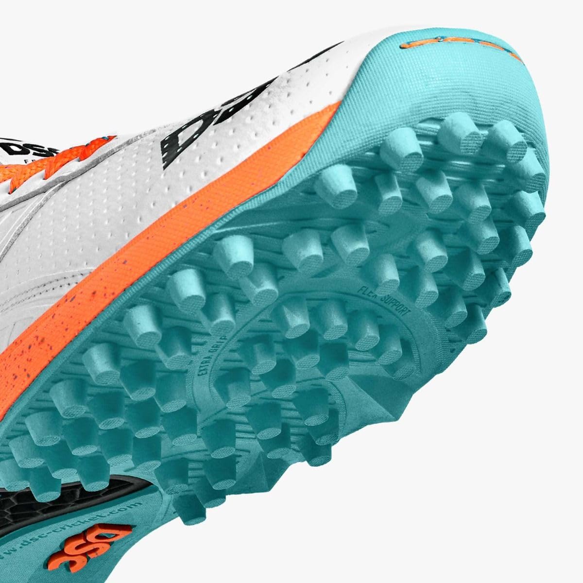 DSC Jaffa 22 Cricket Shoes for Men and Boys UK-6 EU-40 White-Orange