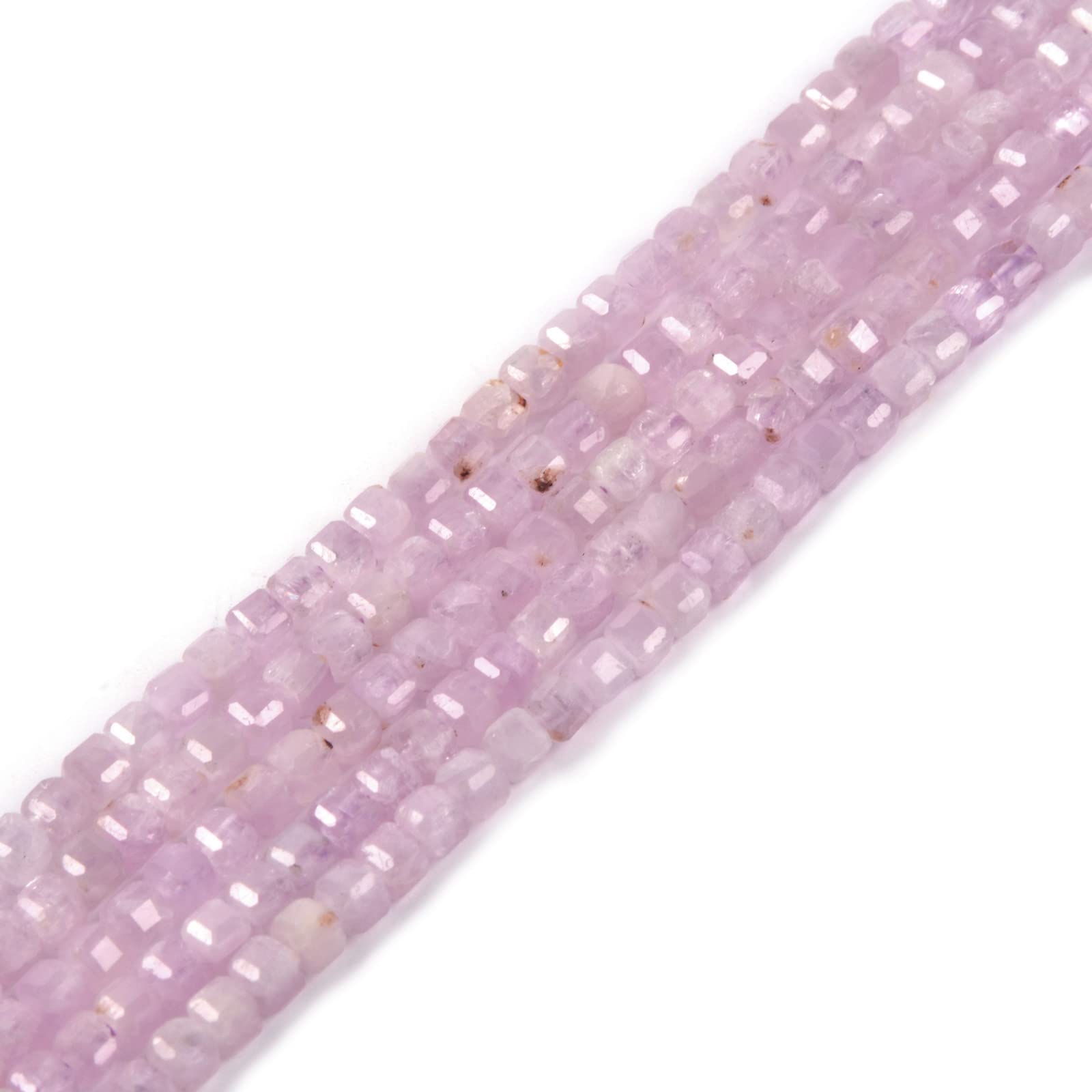Justinstones2mm Faceted Kunzite Cube Square Loose Healing Reiki Beads DIY Jewelry Making 15 inch