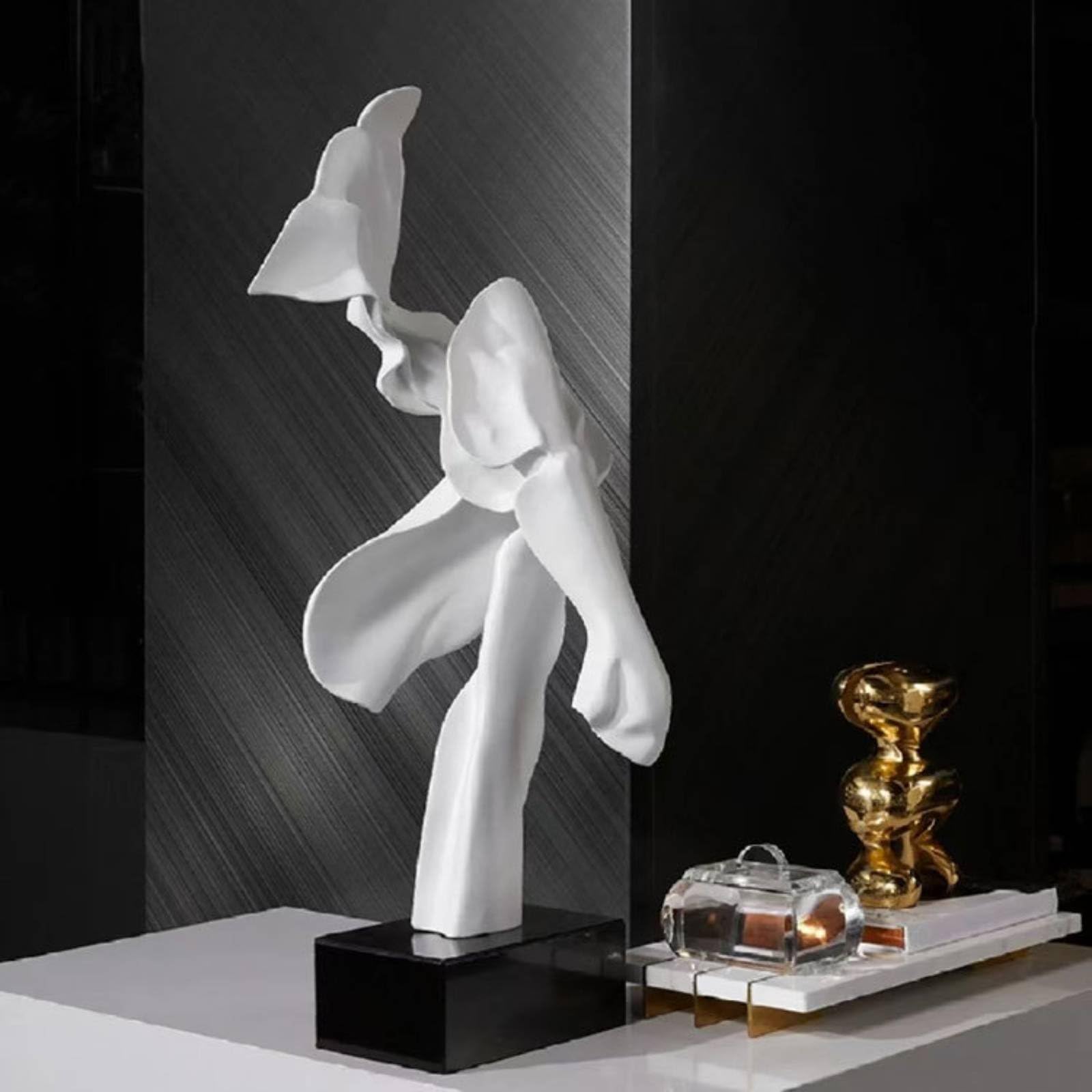 Baoblaze Escultura Arte Escultura Moderna Figura Ornamento Geométrico Estatuilla en Resina con Estructura Equilibrada y Acabado Suave Adecuada para Mostradores, Rojo