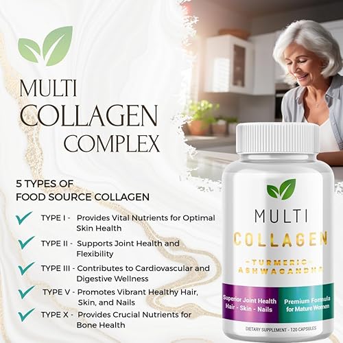 Miniatura 2 de Cápsulas de colágeno múltiple prémium para mujeres, píldoras de colágeno, suplementos de colágeno para apoyo articular, flexibilidad mejorada, salud