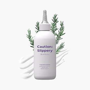 Caution Slippery Hair Conditioner - Deep Conditioning Water-to-Cream Treatment Mask for Dry, Damaged Hair 12.4 fl oz